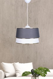 Opviq SH293 Lámpara de Araña Blanco y Gris